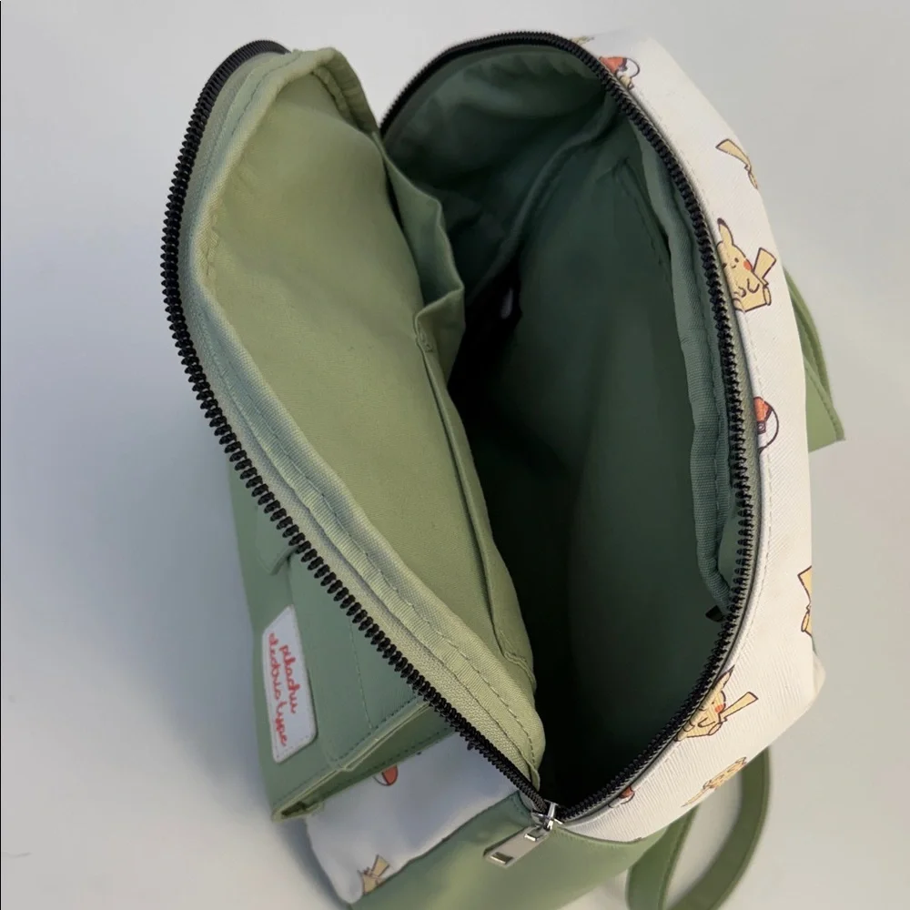 Pokemon Pikachu Kids‎ Backpack - Green and White